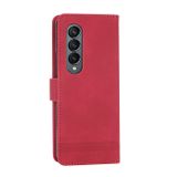 Peňaženkové kožené puzdro Dierfeng Dream na Samsung Galaxy Z Fold4 - Červená