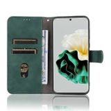 Peňaženkové kožené puzdro Skin Feel Magnetic na Huawei P60 Pro - Zelená