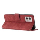 Peňaženkové kožené puzdro Stripe na Motorola Moto G13 / G23 / G53 5G - Červená