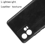 Kožený kryt Sewing na Motorola Edge 30 Fusion - Čierna