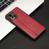 Kožený kryt Sewing na Motorola Edge 30 Fusion - Červená