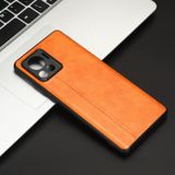 Kožený kryt Sewing na Motorola Edge 30 Ultra - Oranžová