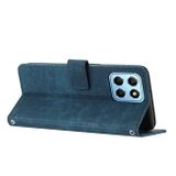Peňaženkové kožené puzdro Stripe Pattern na Honor X8 5G/X6– Modrá