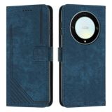 Peňaženkové kožené puzdro Stripe na Honor Magic5 Lite - Modrá