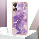 Akrylový kryt Marble na Oppo A58 5G - Purple 002
