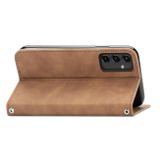Peňaženkové kožené puzdro RETRO SKIN na Samsung Galaxy A14 4G/5G – Hnedá