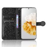 Peňaženkové kožené puzdro Honeycomb Dot na Huawei P60 Pro - Čierna