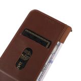 Peňaženkové kožené puzdro KHAZNEH Nappa na Motorola Moto G04/ G24 - Hnedá
