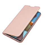 Peňaženkové kožené puzdro na Samsung Galaxy A21s - Ružovozlatý
