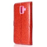 Penaženkové puzdro Glitter na Samsung Galaxy A6 - Červený