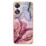 Akrylový kryt Marble na Oppo A58 5G - Rose Red 014
