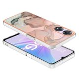 Akrylový kryt Marble na Oppo A58 5G - Rose Gold 015