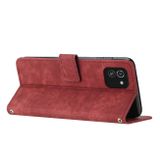 Peňaženkové kožené puzdro STRIPE na Samsung Galaxy A03 – Červená
