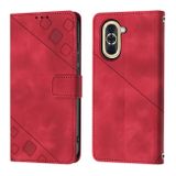 Peňaženkové kožené puzdro SKIN-FEEL na Huawei Nova 10 – Červená