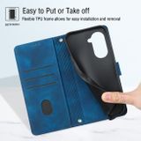 Peňaženkové kožené puzdro SKIN-FEEL na Huawei Nova 10 – Modrá