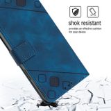 Peňaženkové kožené puzdro Embossed Skin na Honor 70 - Modrá