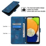 Peňaženkové kožené puzdro SKIN-FEEL na Samsung Galaxy A03 – Modrá