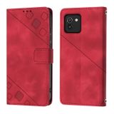 Peňaženkové kožené puzdro SKIN-FEEL na Samsung Galaxy A03 – Červená
