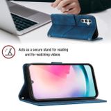 Peňaženkové kožené puzdro Skin-feel na Samsung Galaxy A24 - Modrá