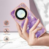 Gumený kryt Marble IMD na Honor Magic5 Lite - Purple 002
