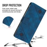 Peňaženkové kožené puzdro Skin-feel na Honor Magic5 Pro - Modrá