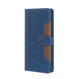 Peňaženkové kožené puzdro Magnetic Buckle na Honor Magic5 Pro - Modrá