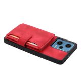 Kožený kryt Anti-theft na Xiaomi Redmi Note 12 Pro 5G - Červená