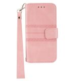Peňaženkové kožené puzdro STRIPES na Samsung Galaxy A14 4G/5G – Ružová