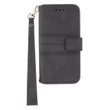 Peňaženkové kožené puzdro STRIPES na Samsung Galaxy A14 4G/5G – Čierna