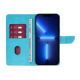 Peňaženkové kožené puzdro Calf Texture Buckle na Huawei P60 Pro - Modrá