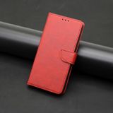 Peňaženkové kožené puzdro Calf Texture Buckle na Huawei P60 Pro - Červená