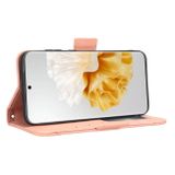 Peňaženkové kožené puzdro Skin Feel Calf na Huawei P60 Pro - Ružová