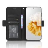 Peňaženkové kožené puzdro Skin Feel Calf na Huawei P60 Pro - Čierna
