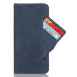 Peňaženkové kožené puzdro Skin Feel Calf na Huawei P60 Pro - Modrá