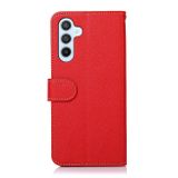 Peňaženkové kožené puzdro KHAZNEH Litchi Texture na Samsung Galaxy A05s - Červená