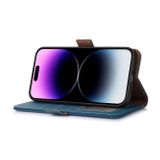 Peňaženkové kožené puzdro Genuine Leather Magnetic na Galaxy A15 4G/ 5G - Modrá
