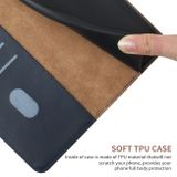 Peňaženkové kožené puzdro Fingerprint na Xiaomi 14 - Modrá