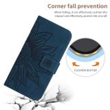 Peňaženkové kožené puzdro Sun Flower na Xiaomi Redmi Note 13 4G - Atramentovo modrá