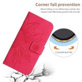 Peňaženkové kožené puzdro Sun Flower na Xiaomi Redmi Note 13 4G - Ružovo červená
