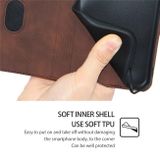 Peňaženkové kožené puzdro Skin Feel Magnetic na Samsung Galaxy A05s - Tmavo hnedá