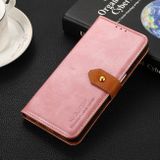 Peňaženkové kožené puzdro KHAZNEH Flip na Xiaomi Redmi Note 13 4G - Ružové zlato