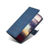 Peňaženkové kožené puzdro Crocodile na Xiaomi Redmi 12 - Modrá