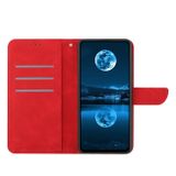 Peňaženkové kožené puzdro Global Stitching na Xiaomi Redmi Note 13 4G - Červená