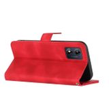 Peňaženkové kožené puzdro Line Pattern na Moto E13 - Červená