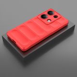 Gumený kryt Flannel na Xiaomi Redmi Note 13 Pro 4G - Červená