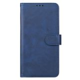 Peňaženkové kožené puzdro Plain na Honor Magic6 Lite - Modrá