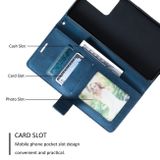 Peňaženkové kožené puzdro Global Splicing na Xiaomi Redmi Note 12 4G - Modrá