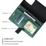Peňaženkové kožené puzdro Global Splicing na Xiaomi Redmi Note 12 4G - Zelená