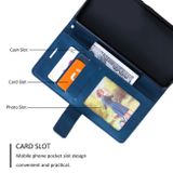 Peňaženkové kožené puzdro Splicing Leather na Xiaomi 14 - Modrá