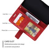 Peňaženkové kožené puzdro Splicing Leather na Xiaomi 14 - Červená